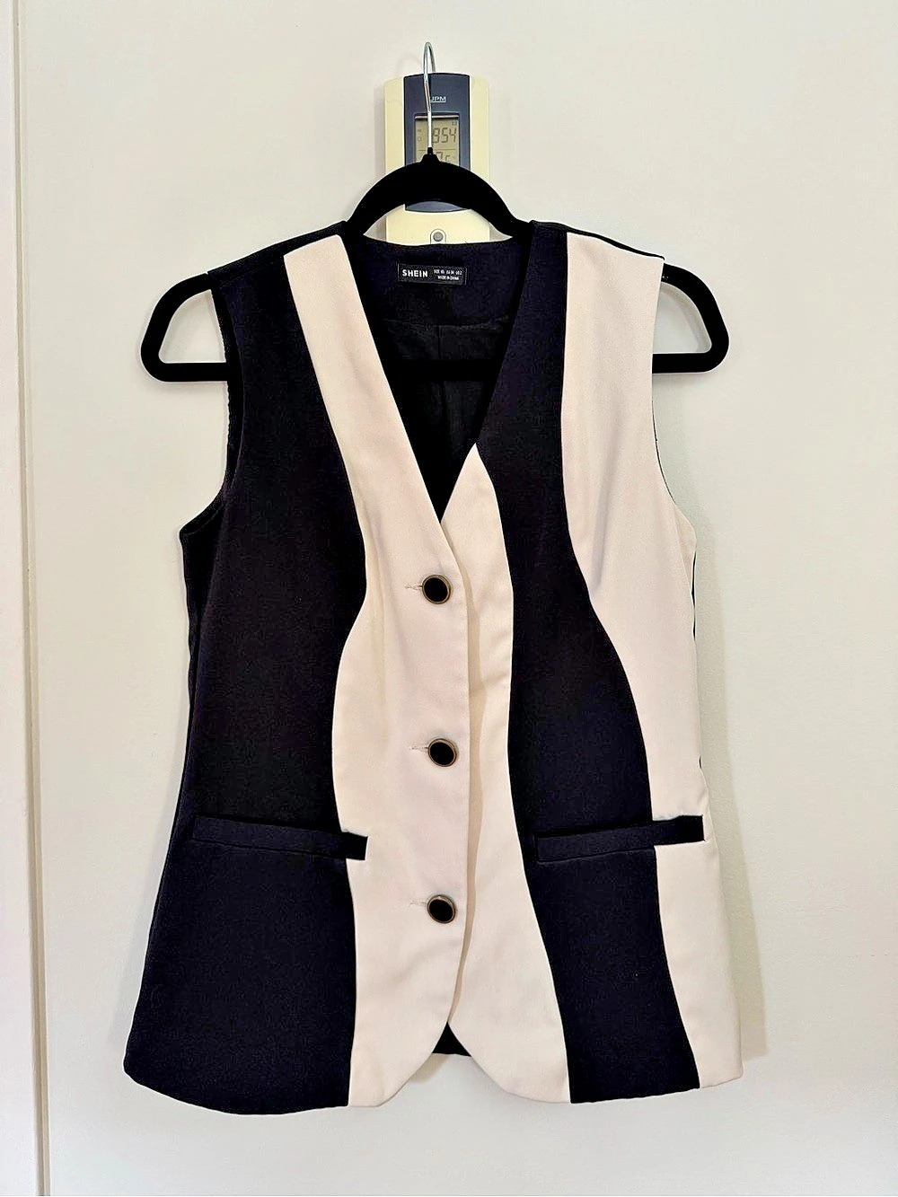 Color Block Button Front Vest